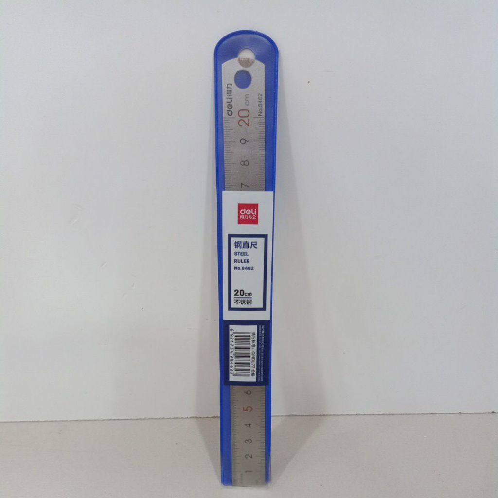 

Deli Penggaris Ruler Steel Ukuran 20cm