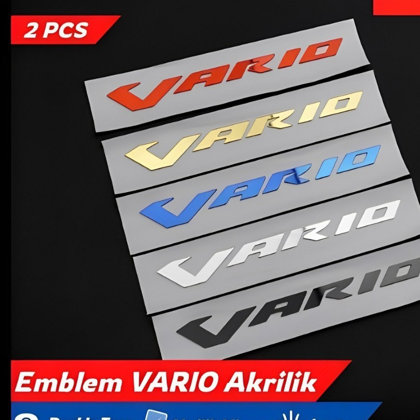 Emblem Vario Timbul 3D Emblem Vario Timbul Sticker Logo Vario 110 125 150 160 Universal