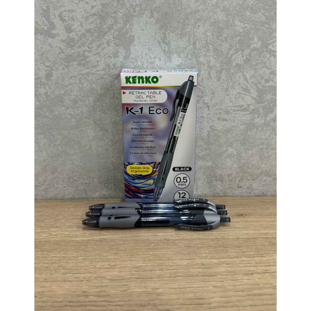 

Pulpen Gel Pen Retractable Kenko K-1 Eco