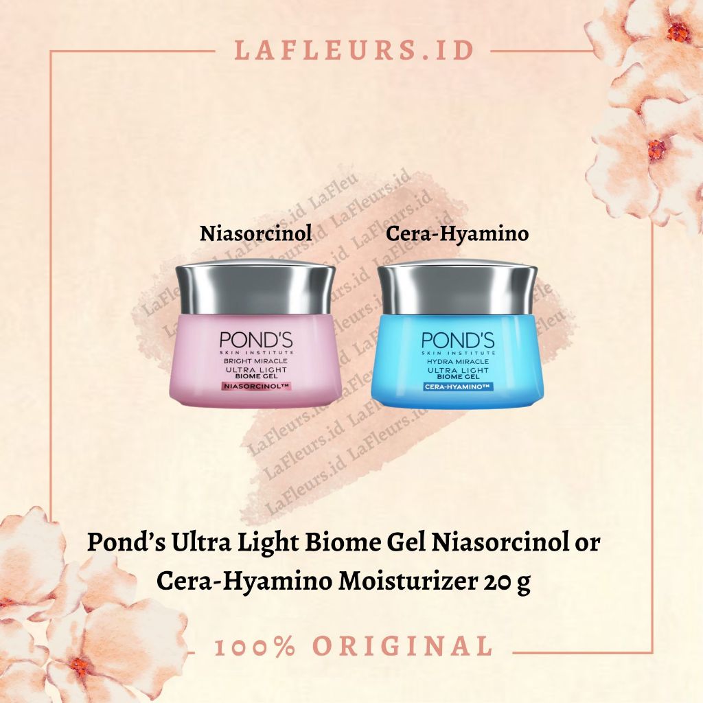 Ponds Bright Miracle Ultra Light Biome Gel Niasorcinol Moisturizer 20gr / Pond's Hydra Miracle Ultra