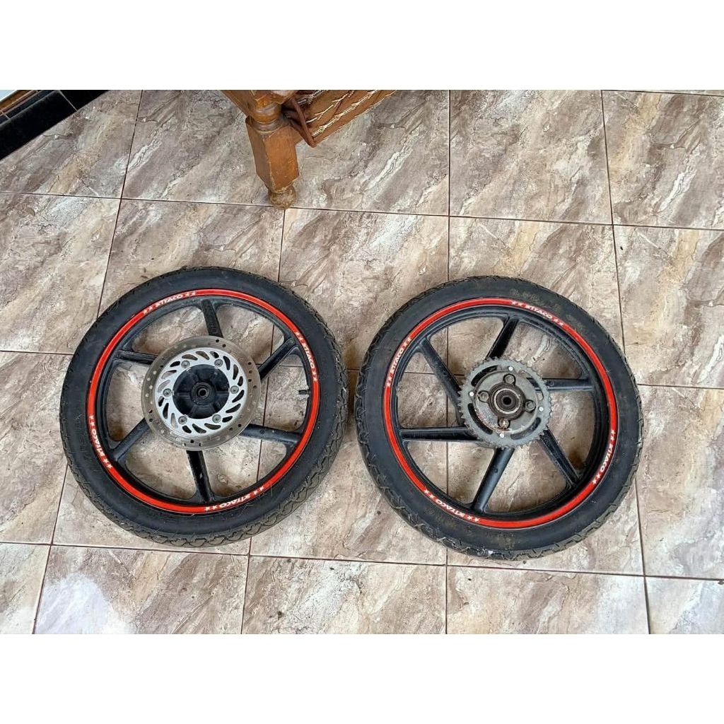 VELG ENKAI MEGAPRO PRIMUS ASLI CW SET D&B TANPA BAN