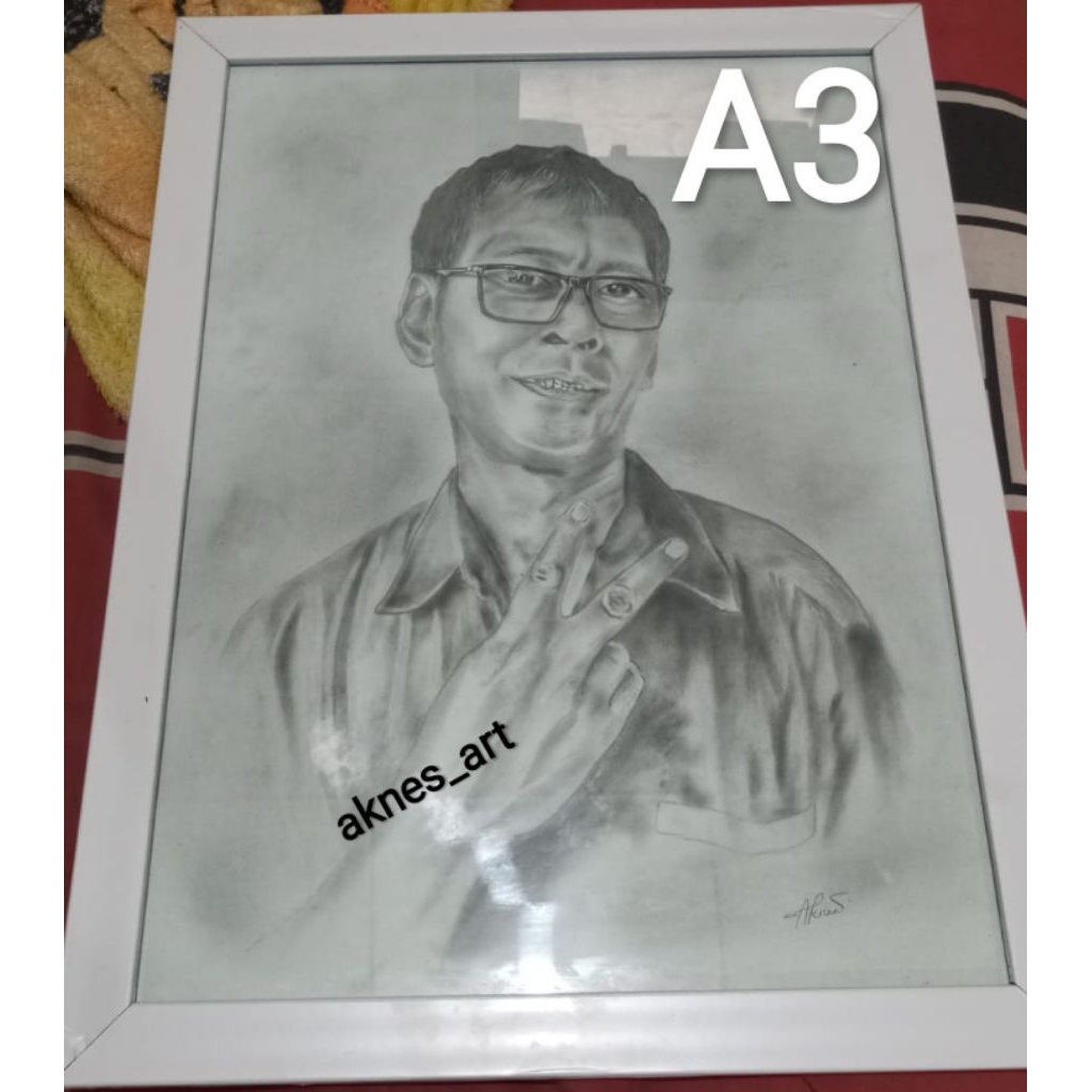 

sketsa wajah ukuran a5 , a4 , a3 hitam putih handmade pansil