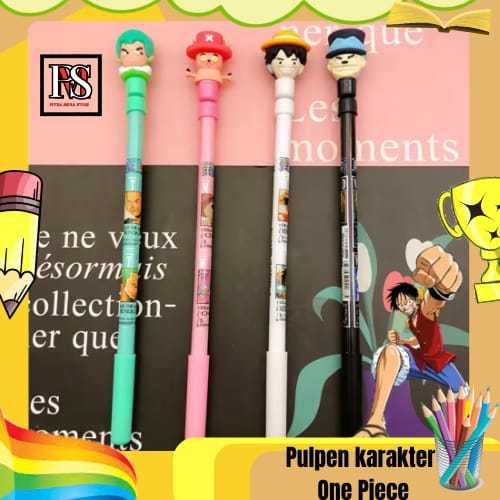 

PUTRA MEGA STORE Pena karakter One Piece Dekompresi, magnet, alat tulis kreatif, air, karakter anime One Piece -PK0004