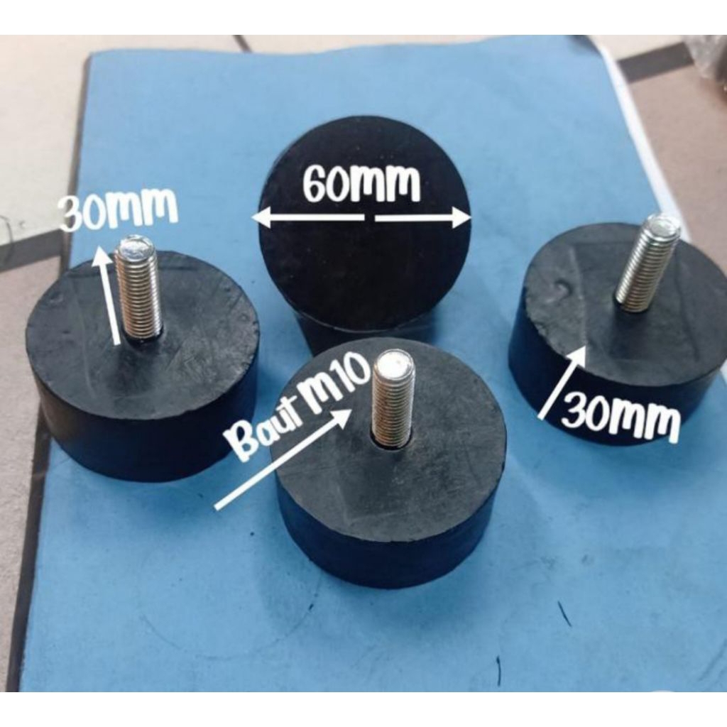 Karet engine mounting 60x30xM10 peredam getaran mesin/ganjalan mesin AC