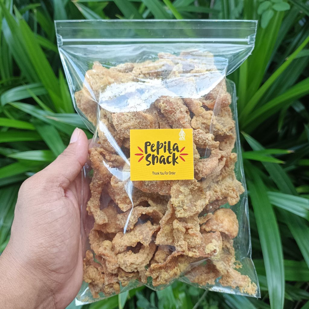 

Kripik Kulit Ayam Crispy Garing Original Pedas Daun Jeruk 250gram