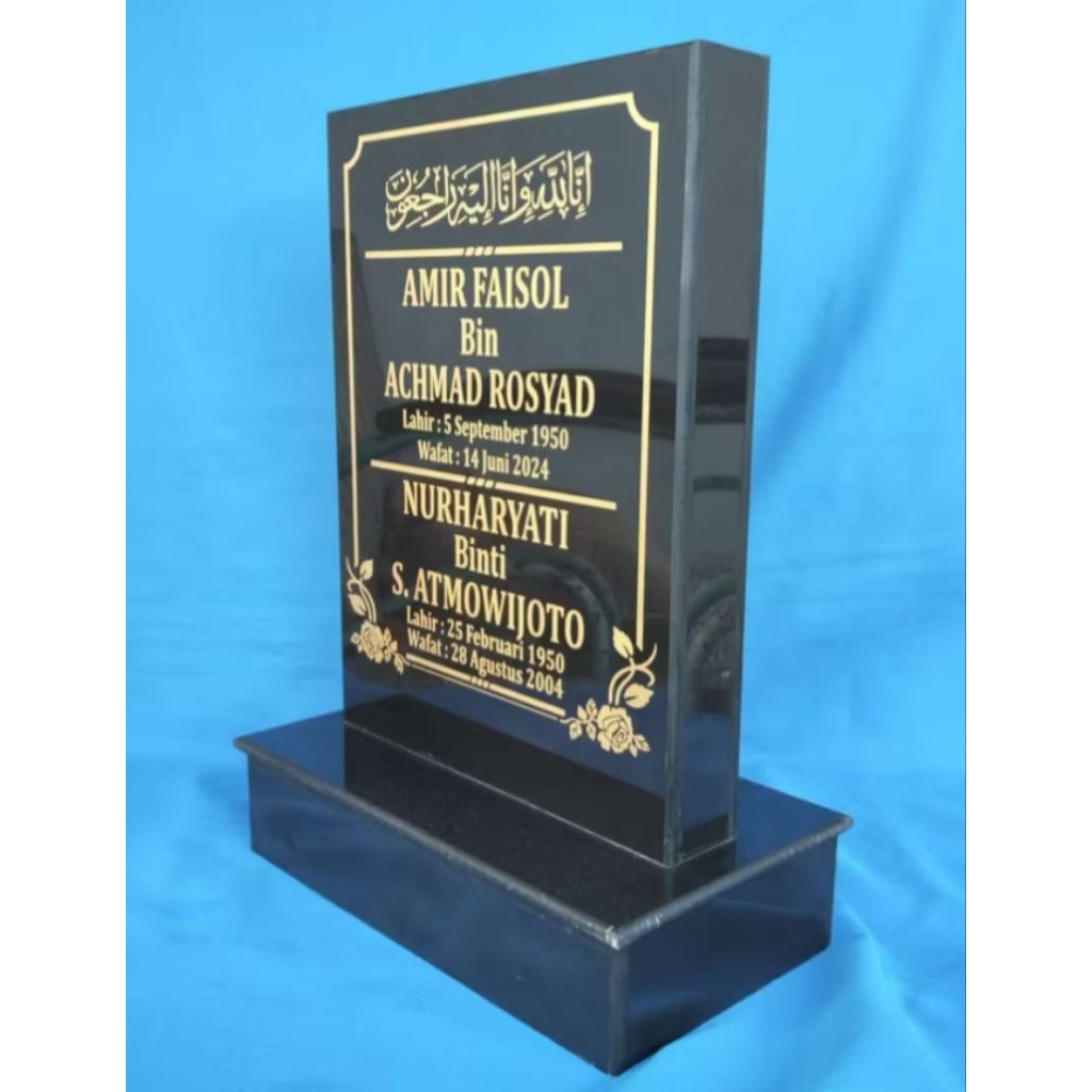 Batu Nisan Makam Granit Asli Berkualitas Model Berdiri