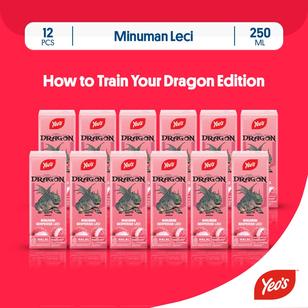 

Yeos Lychee Drink 250ml - How to Train Your Dragon Edition Edition (PAKET ISI 12)