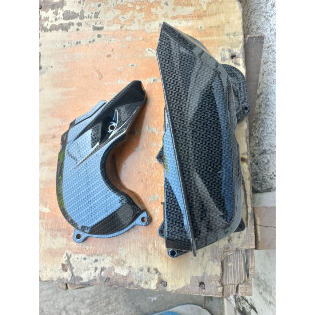 TUTUP FILTER DAN KEONGAN CVT MIO M3 KARBON