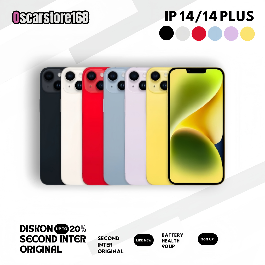 iPhone 14 Plus SECOND ORIGINAL iPhone 14  BEKAS MULUS FULLSET ORIGINAL