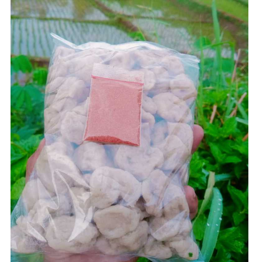 

TERMURAH 250gr Basmut Bacimut Baso Goreng Mekar Mentah Daun Gurih Jeruk Cemilan Jajanan