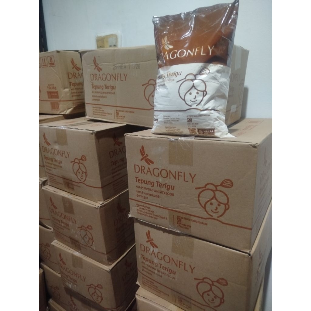 

Tepung Terigu drgon fly 1kg dus 1 dus isi 10pcs promo