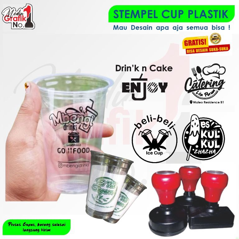 

KODE M32R COD Stempel Cup Gelas Stenpel Cangkir Stampel Minuman Atau Makanan Media Plastik Free Desain Custom