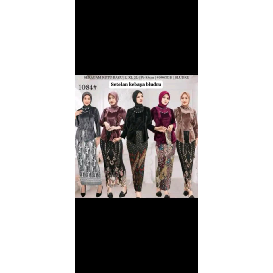 SETELAN KEBAYA KUTUBARU BLUDRU VELVET PREMIUM