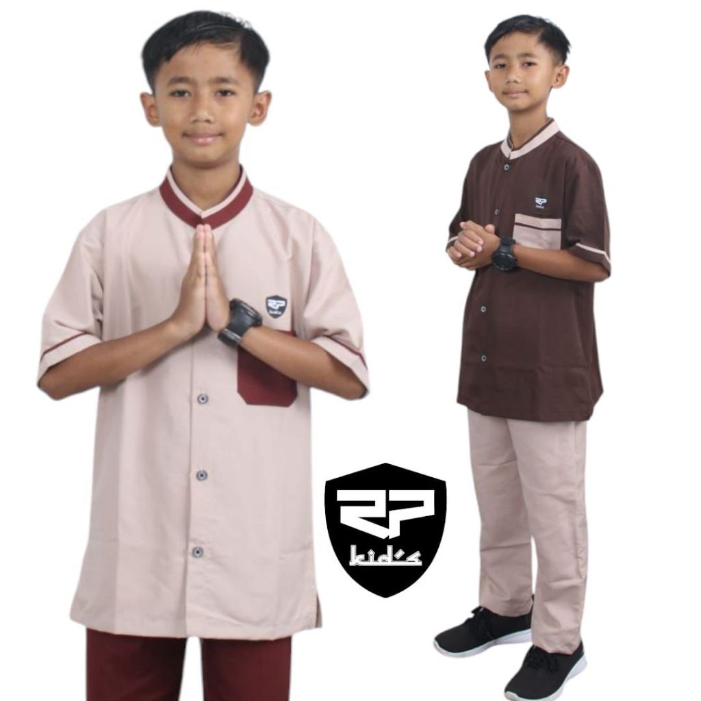 Set Koko Anak Umur 1 2 3 4 5  6 7 8 9 Tahun 10 11 12 13-15Tahun Setelan Baju Koko Anak Laki Laki Baj