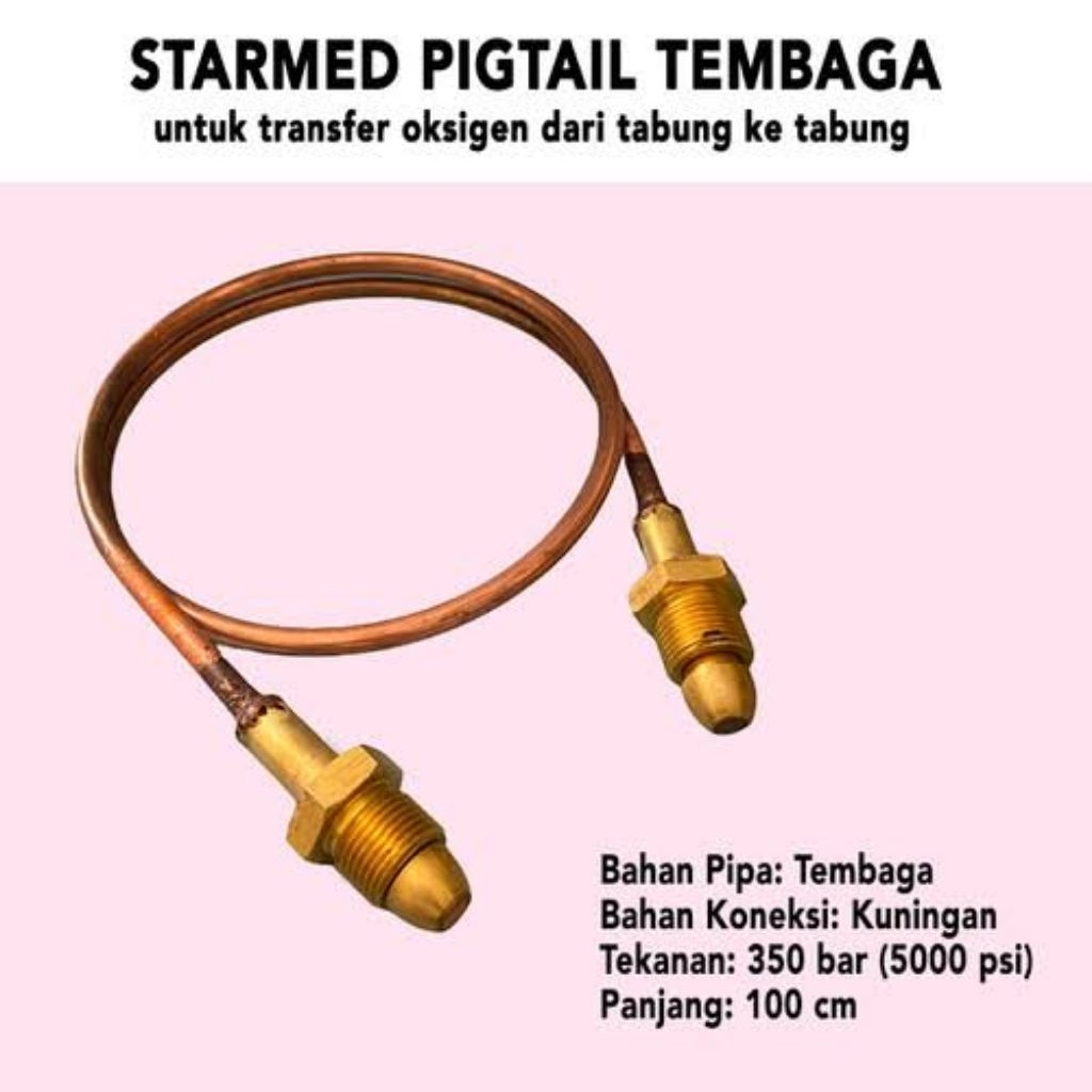 selang transfe oksigen dari tabung Besar ke tabung kecil