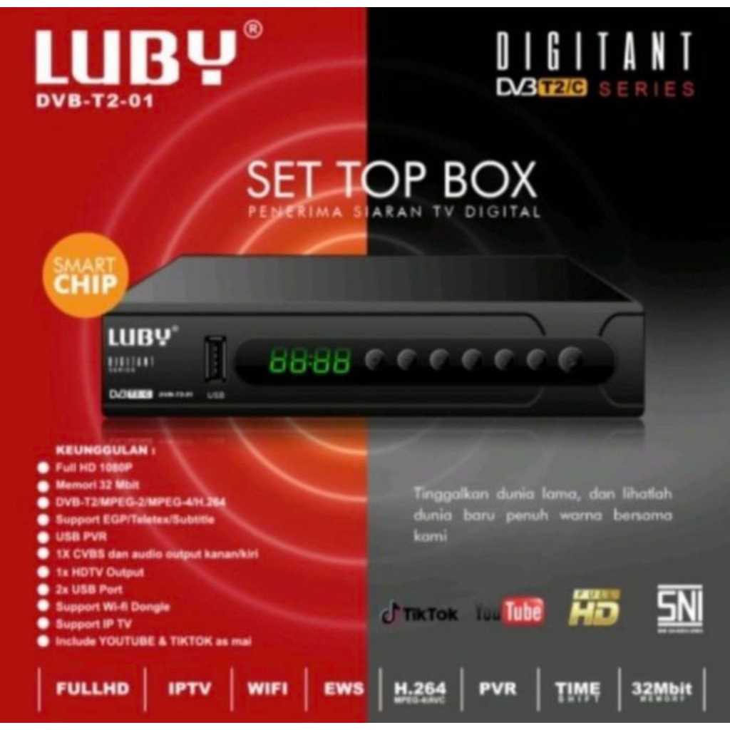 SET TOP BOX DVB T2-01 LUBY/STB DVB T2-01 LUBY