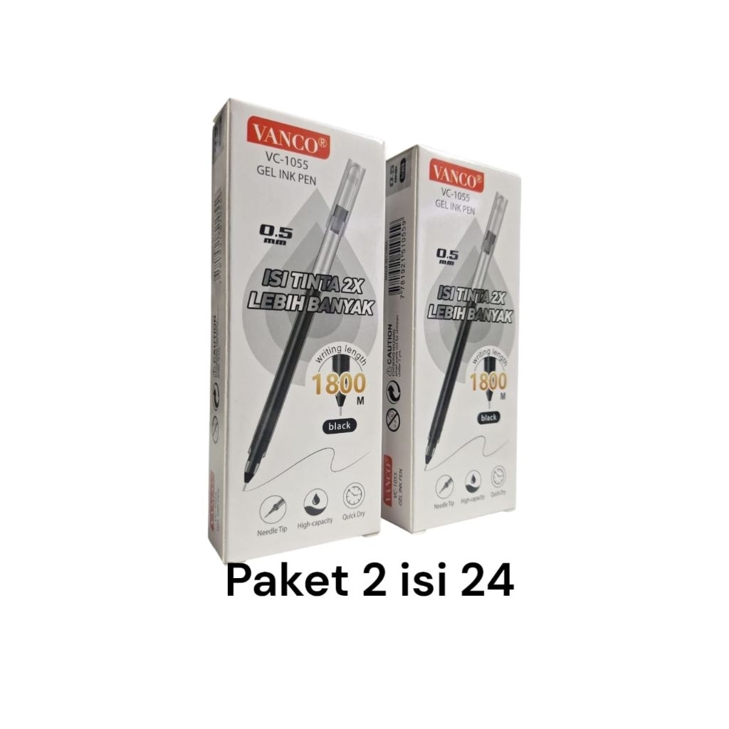 

Paket Murah isi 24 Pulpen Gel Vanco/Bolpoin/Ballpen/Pulpen Basah/Pulpen Cair/Pulpen Gel/Pena