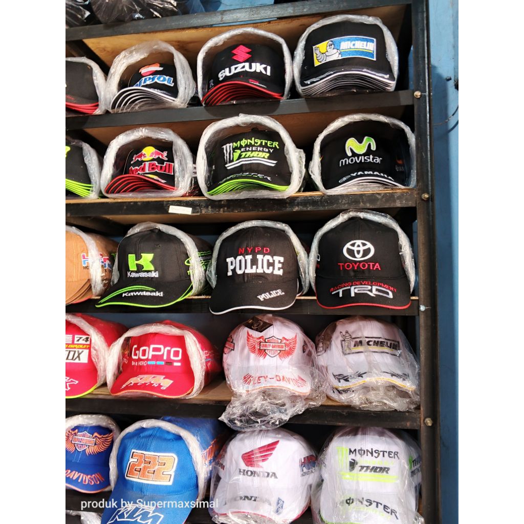 Topi premium Supermaximal topi Racing team topi trendi topi berkelas topi import topi COD topi cewek