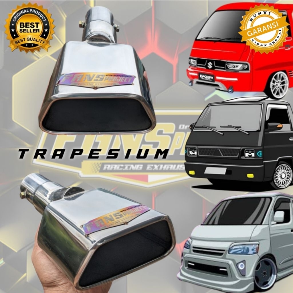 Knalpot suos ngorok basah Trapesium mobil bensin dan Solar Fans.project