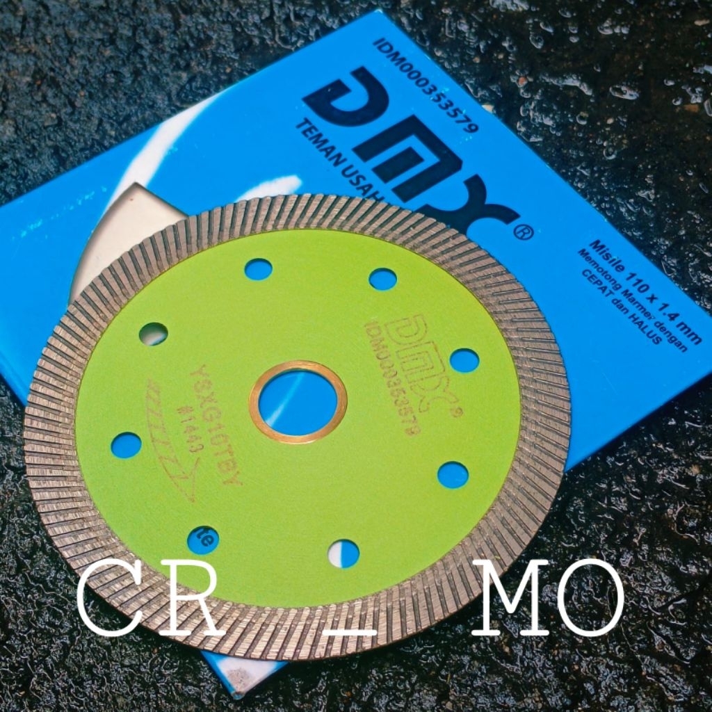 Mata pisau Gerinda potong keramik granit 4 inch DMX Turbo Original misile Gerinda pemotong granit ma