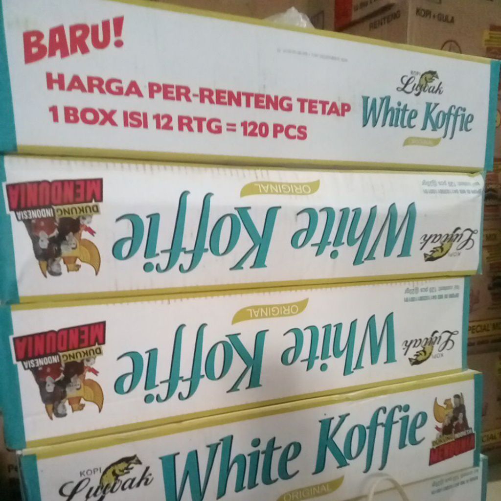 

white coffe luwak oryginal perdus isi 12 rcg (120sachet)