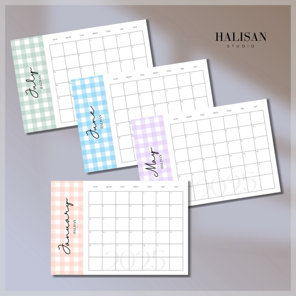 

Calender Planner 2025 Motif Gingham - Planner 2025 - Dekorasi Meja - Barang Unik - Aesthetic Things Pinterest