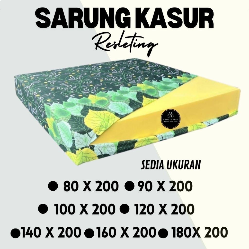 (MSC) Sarung Kasur Resleting Urung Kasur Busa Pakai Resleting Ukuran No 1.2.3 Tebal 15-20cm