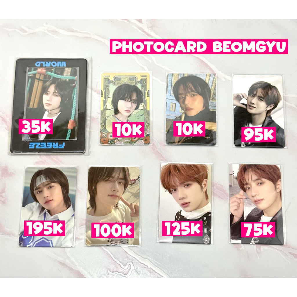 OFFICIAL PHOTOCARD BEOMGYU TXT PC TOMORROW X TOGETHER 4oin txt japan gbgb beomgyu tupsi