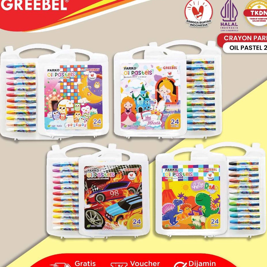 

PARKO Crayon 24 Warna Krayon Oil Pastel 24 Warna Parko Crayon Oil Pastel