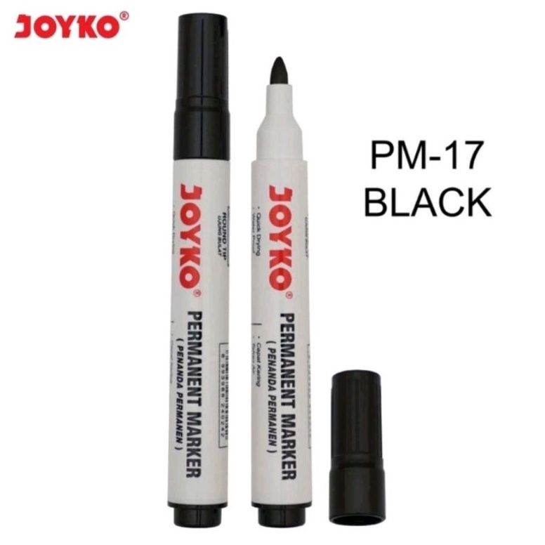 

KODE E92N 12pcs Spidol hitam joyko Permanent marker joyko permanent marker PM17 spidol murah