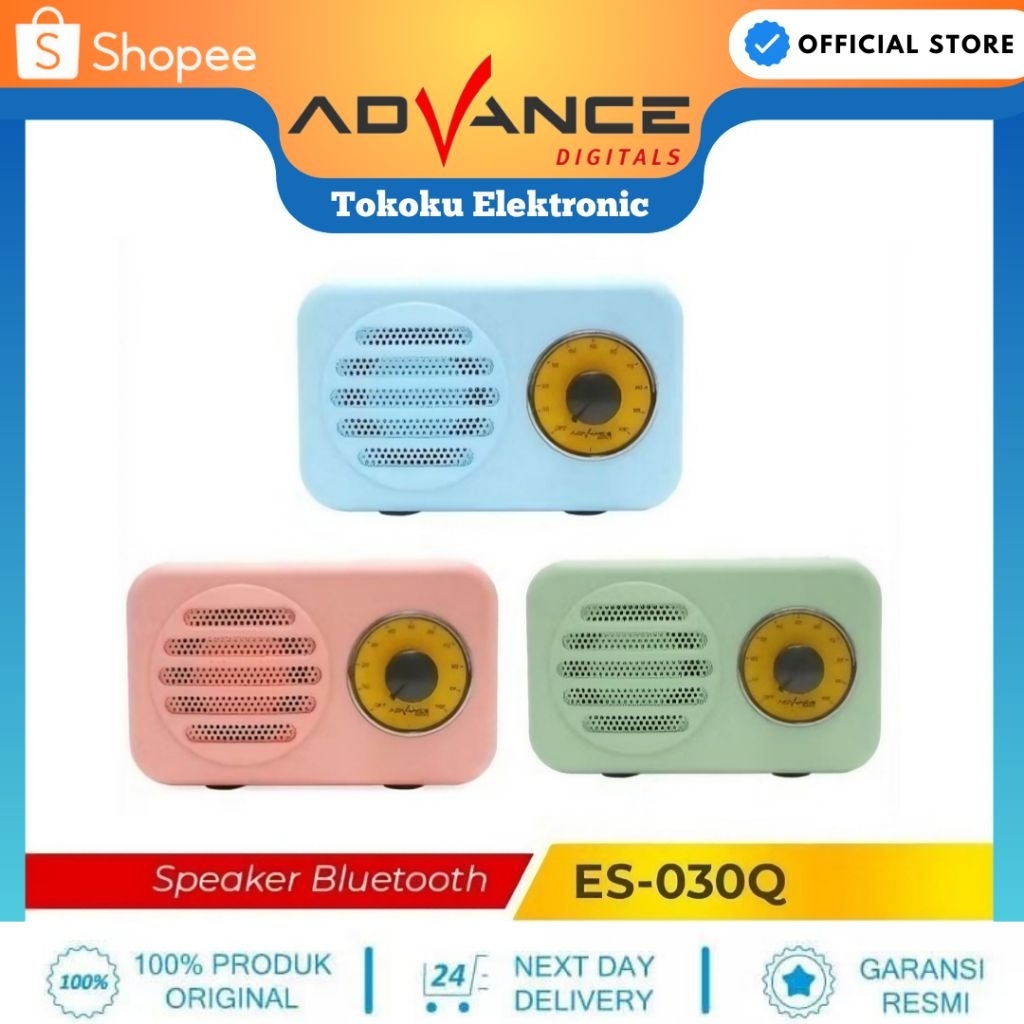 Speaker Bluetooth Advance ES030Q Speaker Mini Portable Suara Jernih Bass Mantap