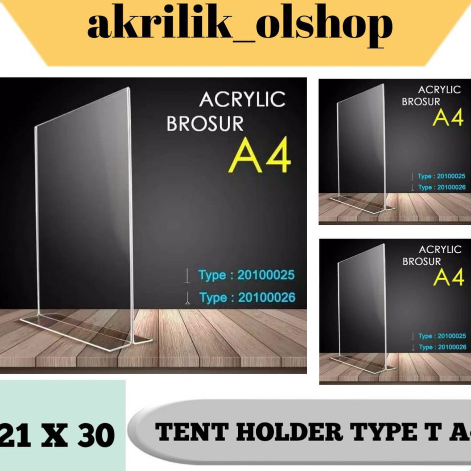 

Bisa Cod T Akrilik A4 3MM Tent card Akrilik Tent holder Akrilik Akrilik QRist barcode Stand Akrilik