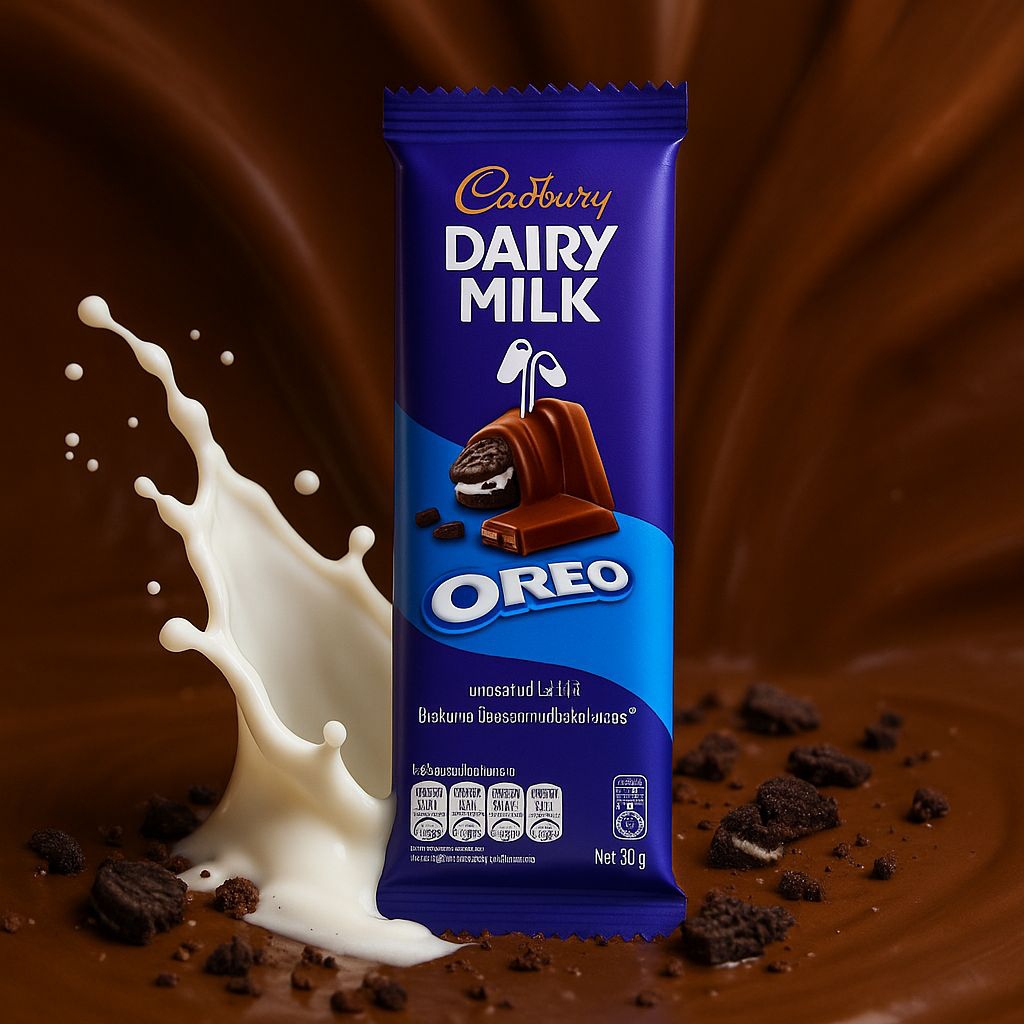 

Cadbury Dairy Milk Oreo 60gr | Cokelat Susu Lembut Isi Oreo Renyah & Lumer di Mulut