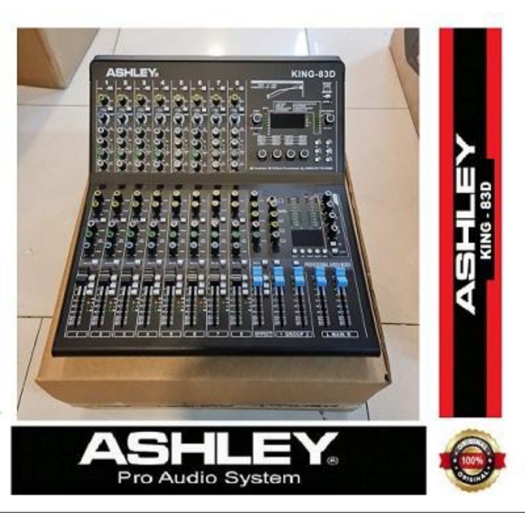 Mixer Audio 8 Channel Ashley KING 8-3D ASHLEY KING 8 3D Ashley King 83D Original TERBAIK