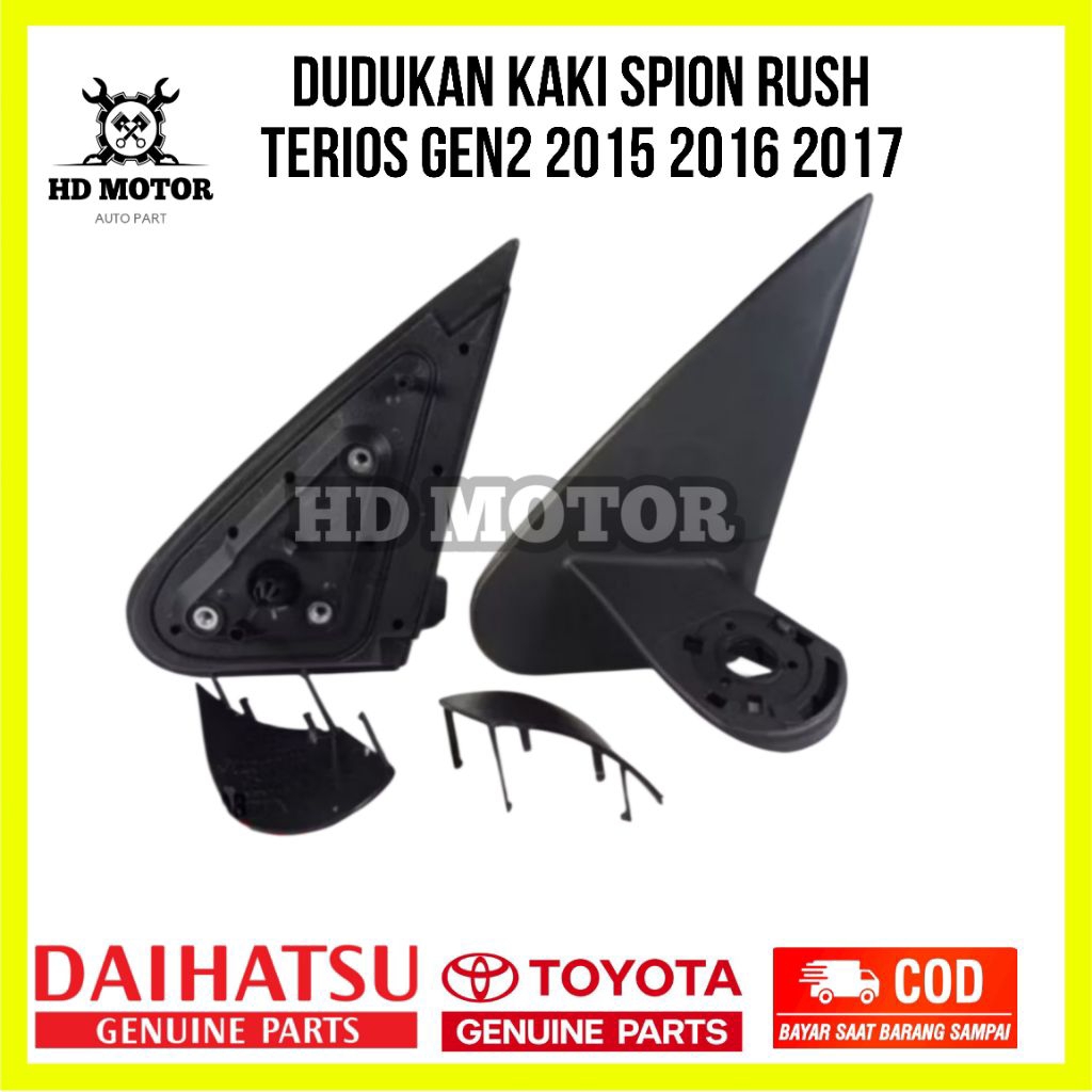 dudukan kaki spion Rush Ultimo Terios gen 2 2015 2016 2017 original kanan atau kiri tangkai spion ru