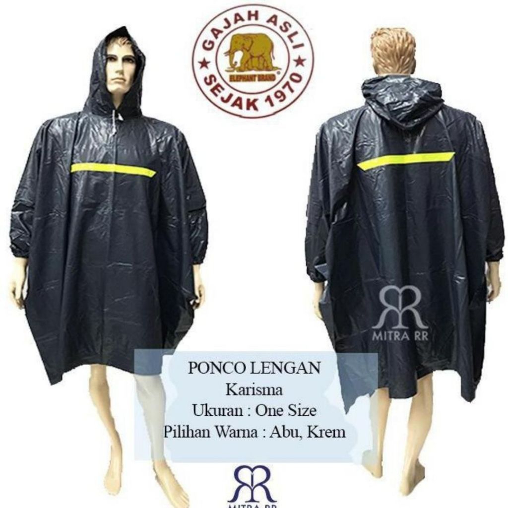KARISMA ] ELEPHANT JAS HUJAN PONCHO LENGAN DEWASA / PONCO LENGAN KARISMA / KHARISMA