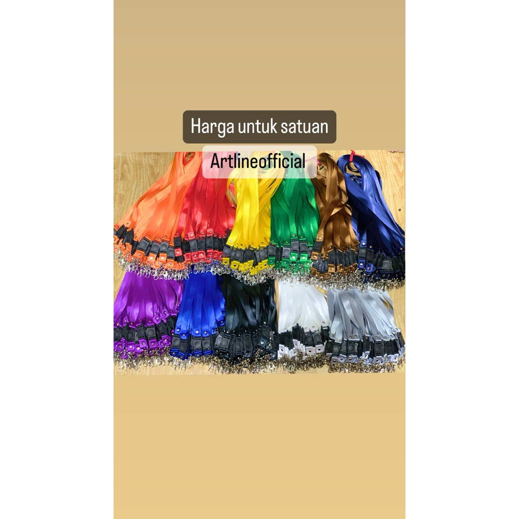 

Tali Lanyard 2 cm Polosan | Tali Name tag polosan| Tali Id card