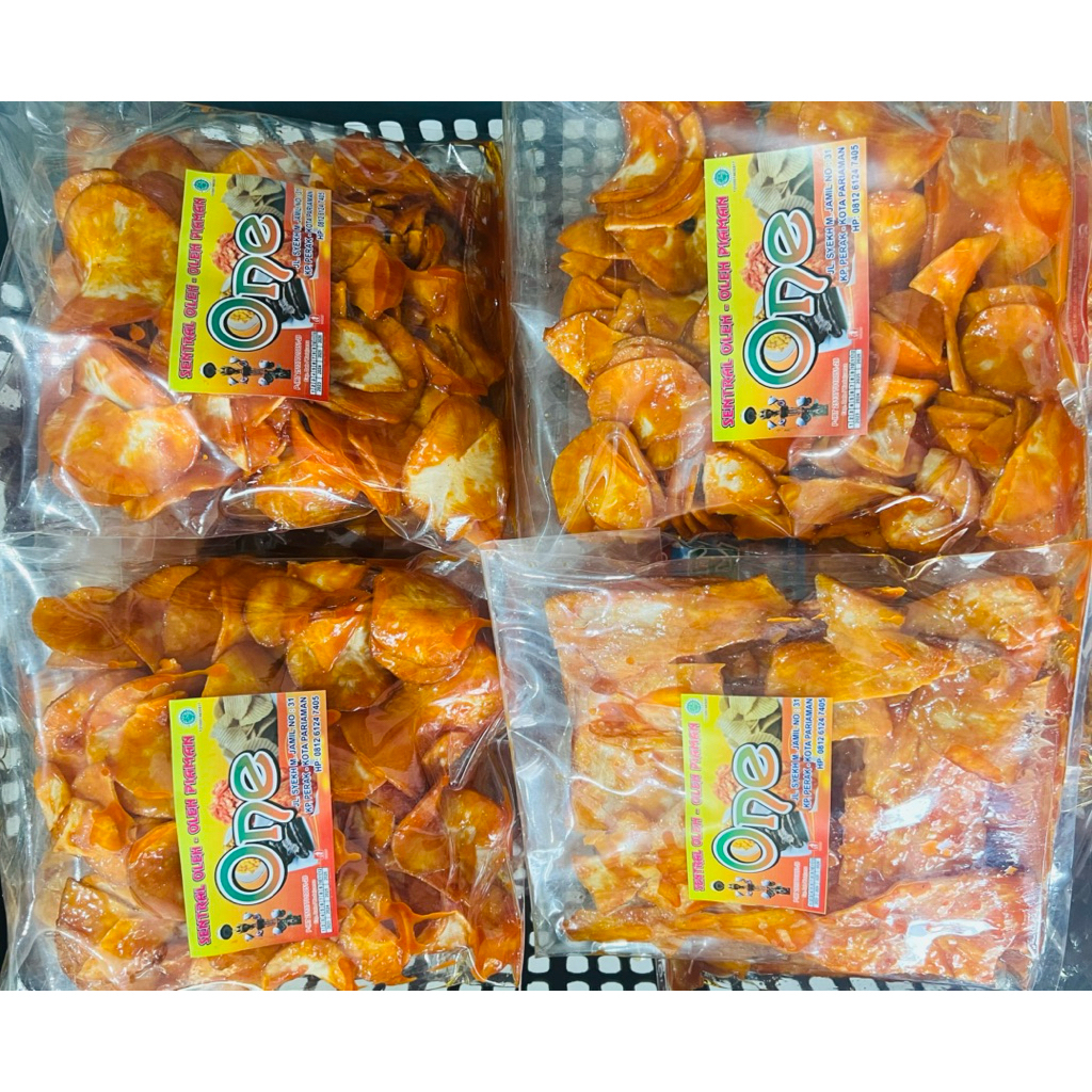 

Keripik Singkong Balado / Keripik Sanjai Balado One 250gr