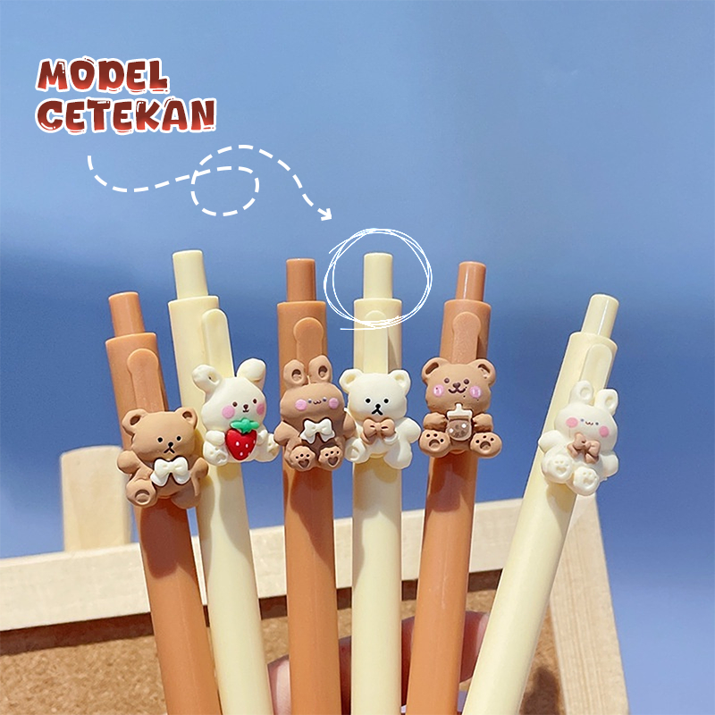 

Pulpen Karakter Beruang Pena Sekolah Lucu Pen Korea Import COD Hitam Plastik 885