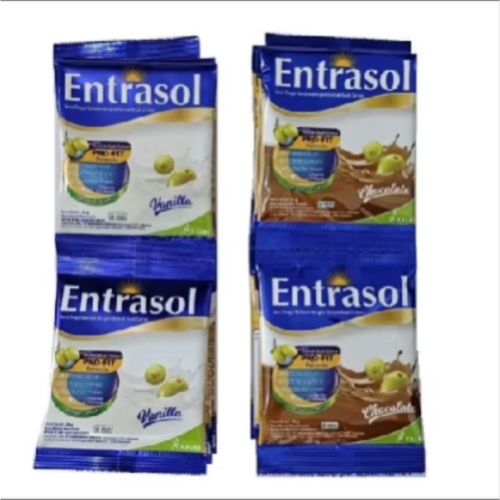 

Entrasol renteng 10 sachet rasa vanila dan coklat