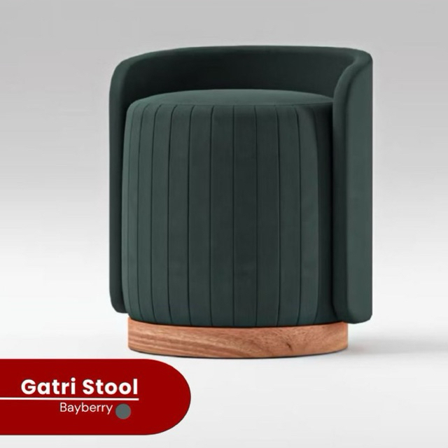 Gatri- Stool bulat dengan senderan  kursi meja rias