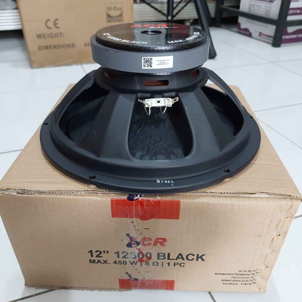 speaker ACR 12 inch 12500 black original speaker komponen 12 inch ACR 12500 black