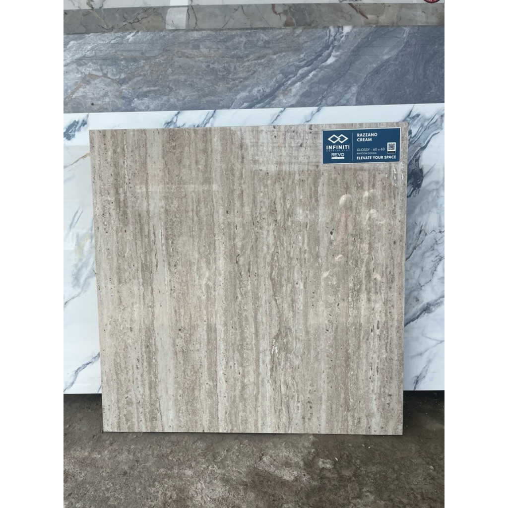 GRANITE LANTAI 60X60 RAZZANO CREAM | GLOSSY | INFINITI