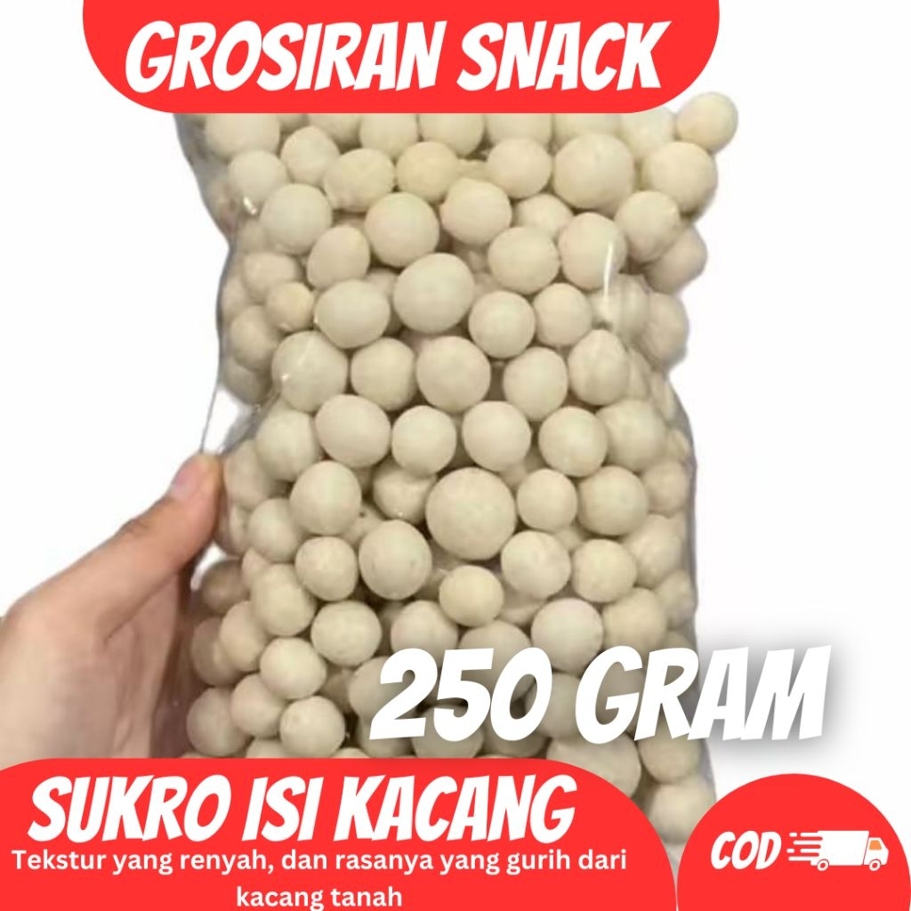 

(250 GRAM) KACANG SUKRO (MS) / SUKRO ISI KACANG TANAH / SUKRO ASIN GURIH