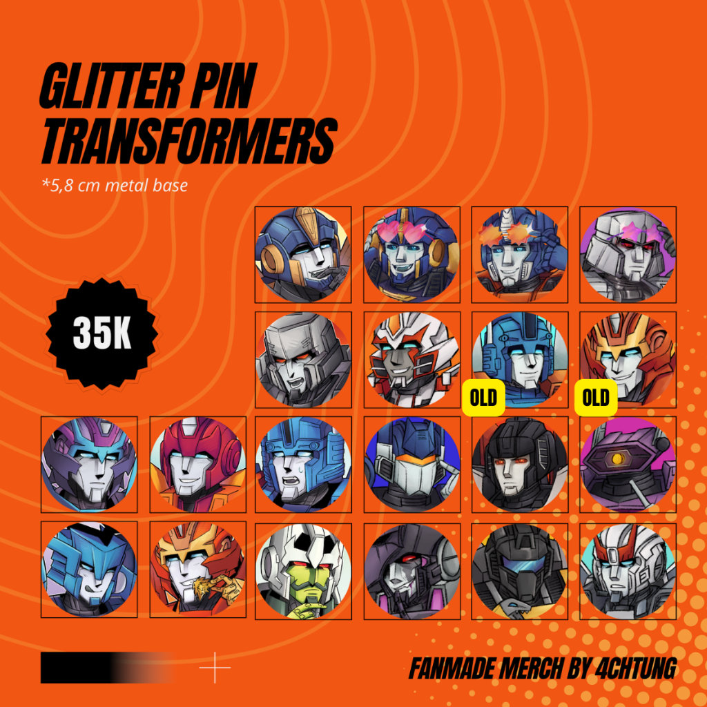 TRANSFORMERS PIN | metal pin glitter laminated | by 4chtung
