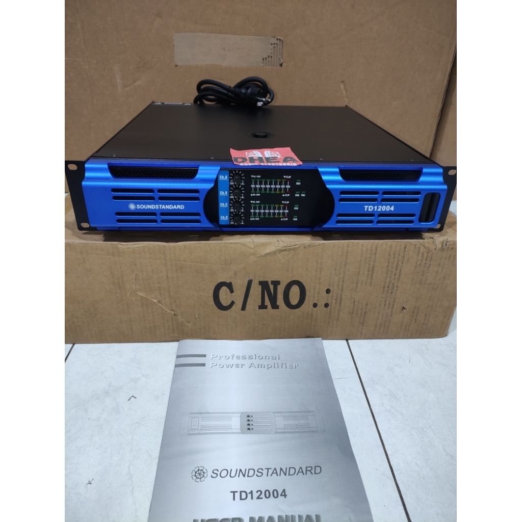 POWER AMPLIFIER SOUNDSTANDARD TD12004 4 X 1200 WATT 4channel TD-12004 class H kipas 4 Panel 2U
