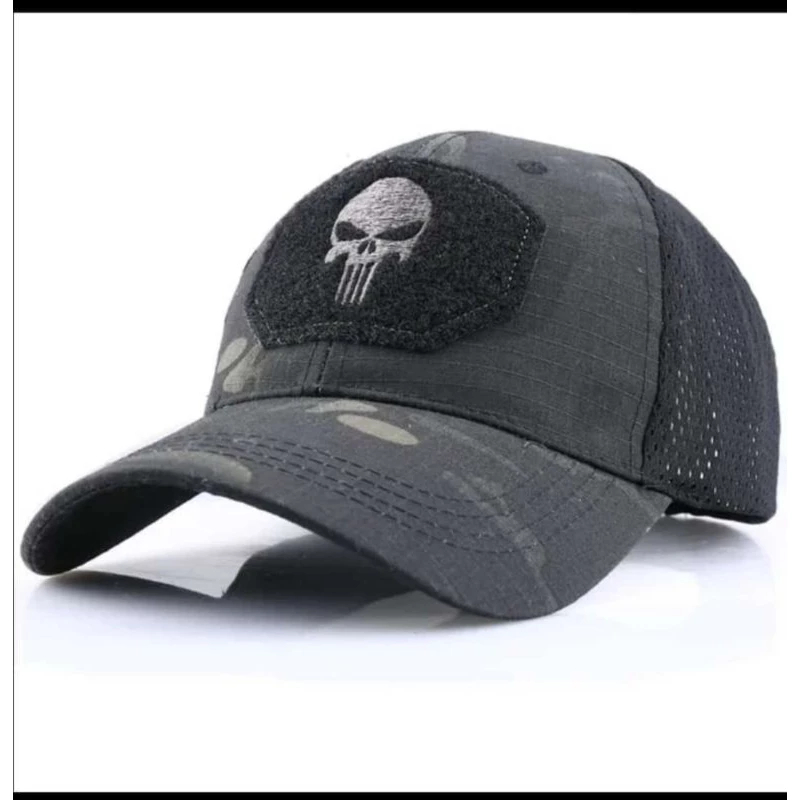 TOPI OUTDOOR SKULL EMERSON VELCRO TACTICAL ARMY ORIGINAL IMPORT