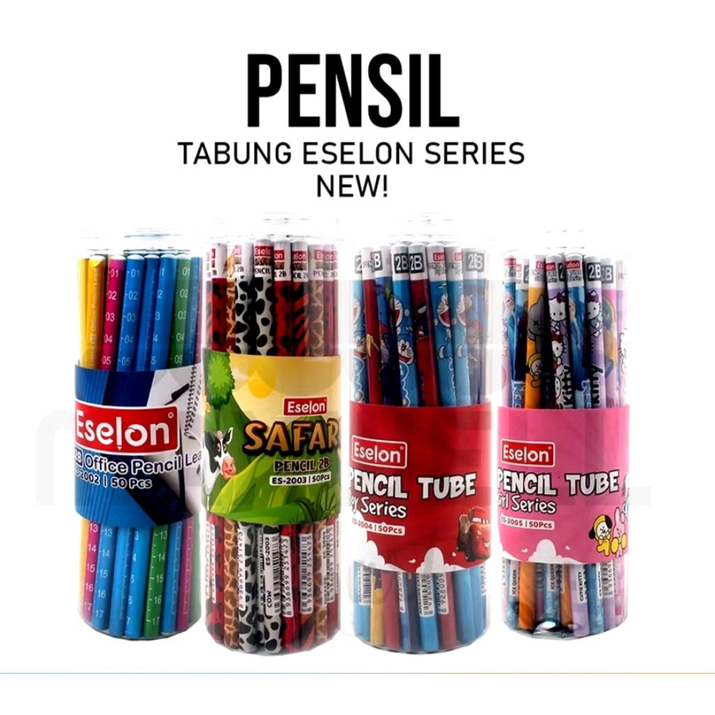 

isi 50pcs pensil tabung 2B karacter || pencil tube