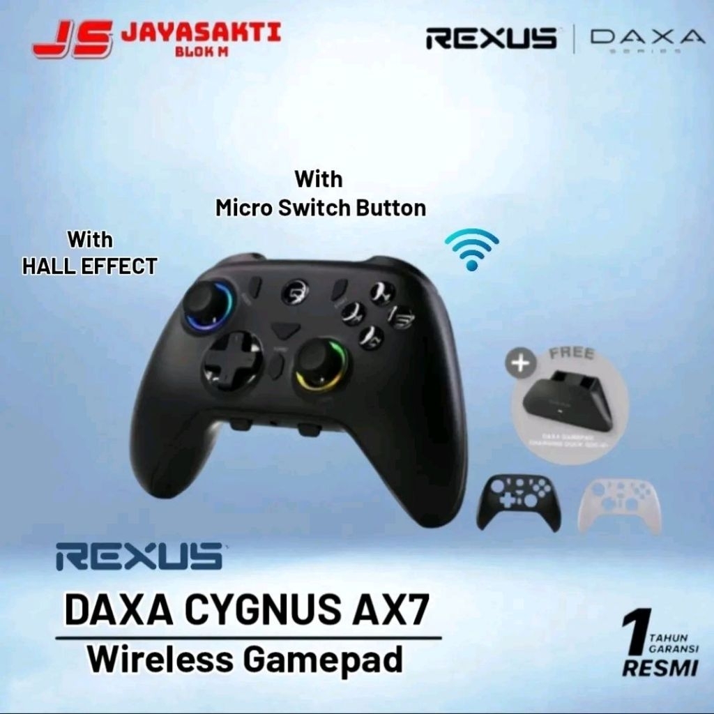 Rexus Daxa Cygnus AX7 Wireless Gamepad Dual Connection Gaming Controller