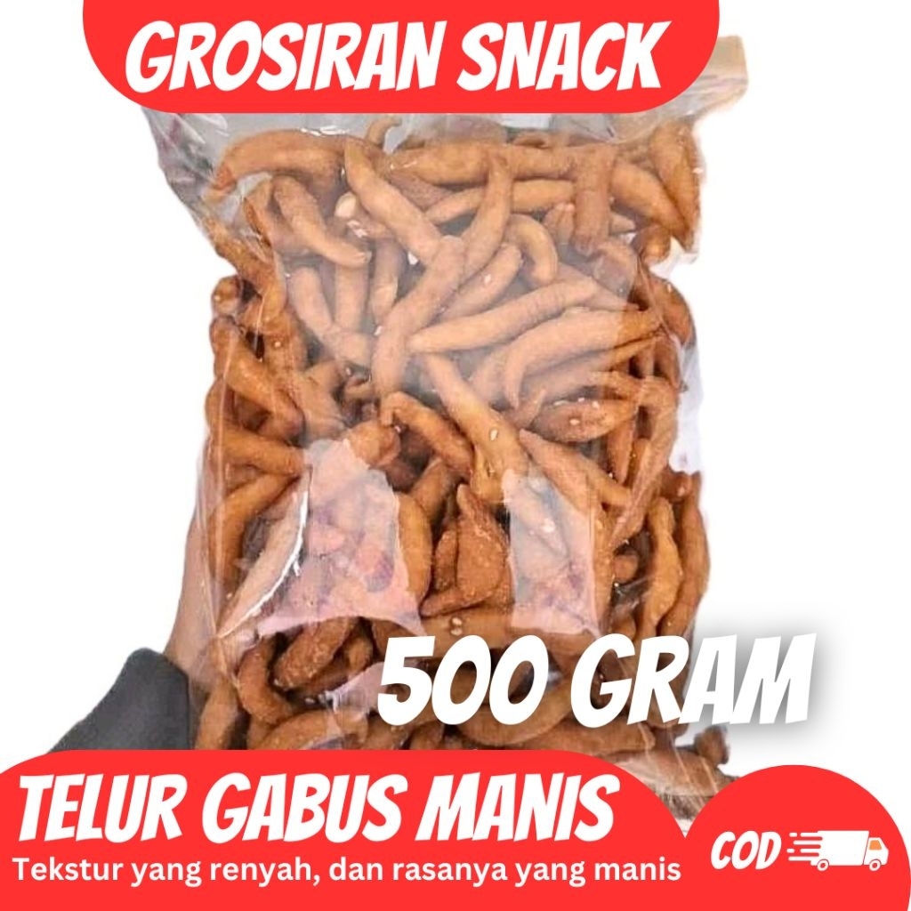 

( 500 GRAM ) TELUR GABUS MANIS WIJEN GULA MERAH (888)
